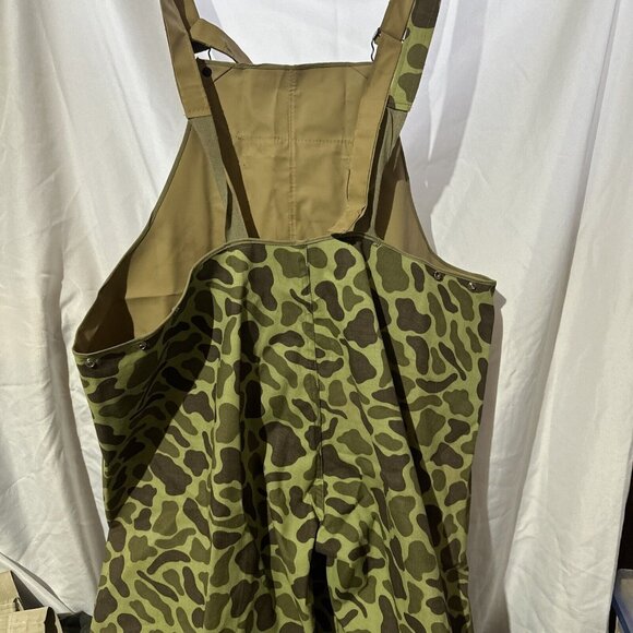 Vintage STEARNS Bib Overalls Drywear Mens Hunting Camo Rain - XLarge - Picture 2 of 6